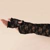 Summer Women's Sleeves Long Lace Sunscreen Driver's Half Finger UV Resistant Lace Sexy Evening Gloves