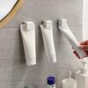 Wall Mounted Toothpaste Squeezer Holder No Drill Adhesive for Bathroom Shower Organizer Facial Cleanser Dispenser Waterproof