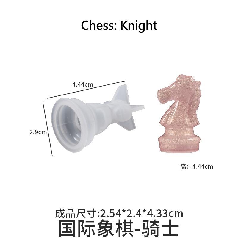 DIY Chess Silicone Mold Handmade Chessboard Set Crystal Epoxy Resin Candle Mold Home Gathering and Outdoor Game Tools