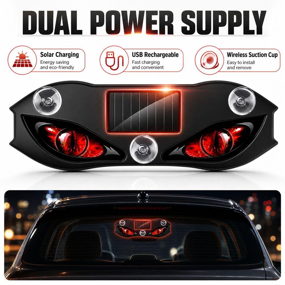 Flashing Car Demon Eye Light USB Car Window Light New LED Signal Lamp  Vehicle Accessories