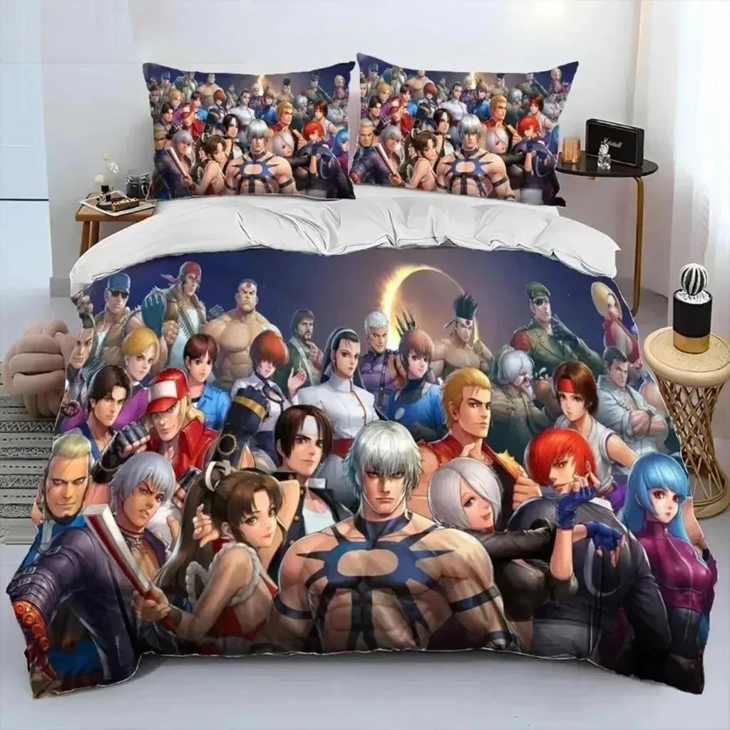 Comforter 3D Print Game King Of Fighters Retro Bedding Set Boys Girls Twin Queen Size Bed Kids Adult