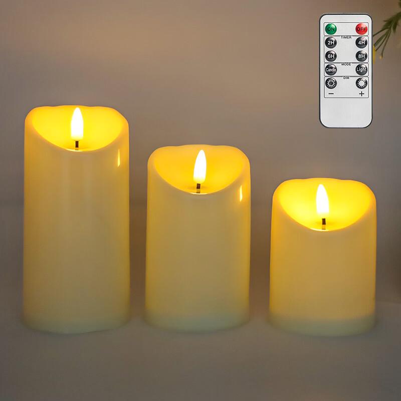 Handun Flameless LED Pillar Candle Set