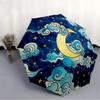 1pc Crescent Moon Night Sky Automatic Open/Close Umbrella - Portable Collapsible Umbrella with 8-Rib Stability, Fashion Lovers yy251017099