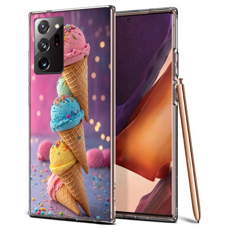 Bunte Eiscreme und Eis am Stiel Handyhülle für Samsung A55 A35 A25 A15 A07 A05S A16 A17 A26 A36 A37 A56 A57 Galaxy Note 20 10 A