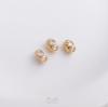 14K Gold-Filled Peach Zircon Heart Spacer Beads for Jewelry Making