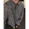 Vintage Plaid Long Sleeve Men Casual Shirt Summer Breathable