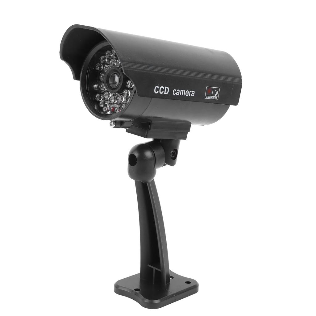 Dummy Falskt Sikkerhetskamera Røde Blinkende Lys Simulert CCTV-kamera Overvåkingssystem for