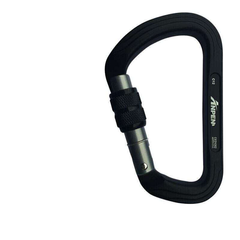 ANPEN Rock Climbing Rescue D-Shape Screwgate Carabiner