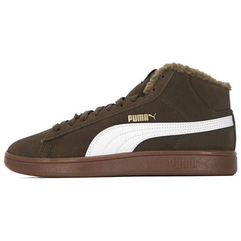 Puma Smash V2 Mid Wtr Sd Comfortable High-Top Sneakers Unisex Sneakers White Green 375870-04