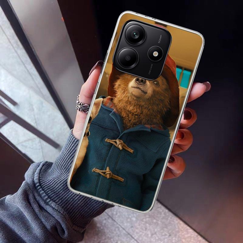 Cute P-PaddingtonS Bear Phone Case For Xiaomi Redmi Note 10 11 12 13 14 15 Pro Plus 11S 12S 14S 11T 11E 10S Soft TPU Back Cover