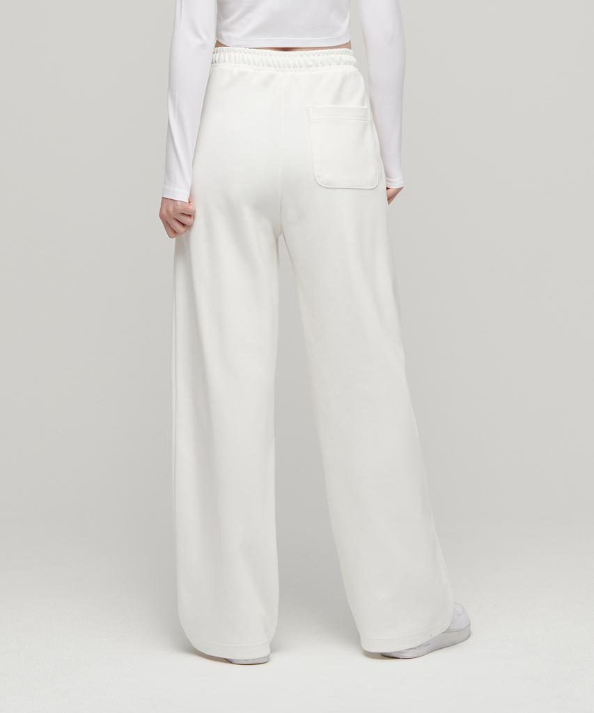 MUSINSA STANDARD WOMAN Women'S Double Knit Two-Tuck Wide Lounge Sweatpants [Cream]