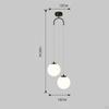 Ball Chandelier with Glass Shade And E27 Base for Indoor