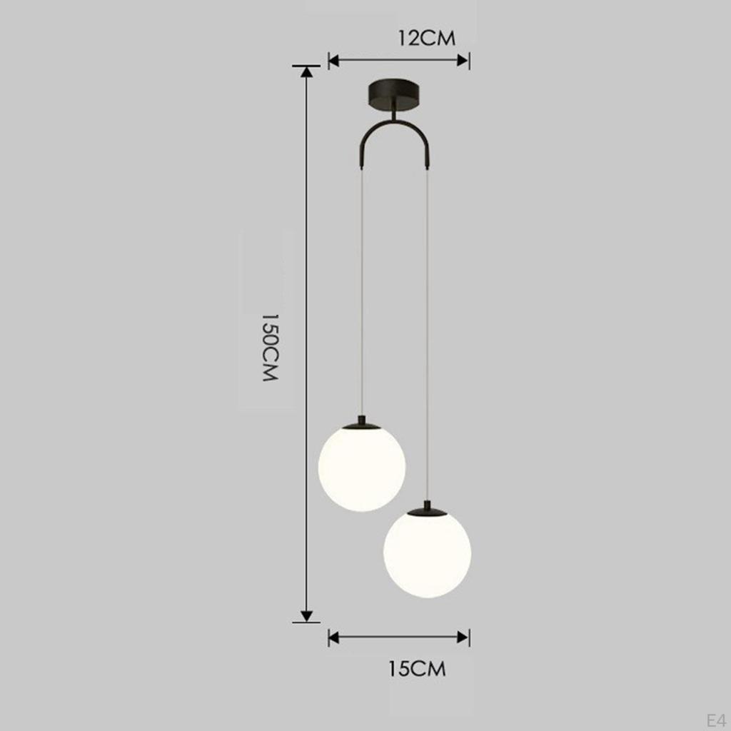 Ball Chandelier with Glass Shade And E27 Base for Indoor