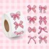 500Pcs Glittering Bowknot Sticker Adhesive Wrapping Label for Scrapbooking Journal Notebook Packaging Party Decoration