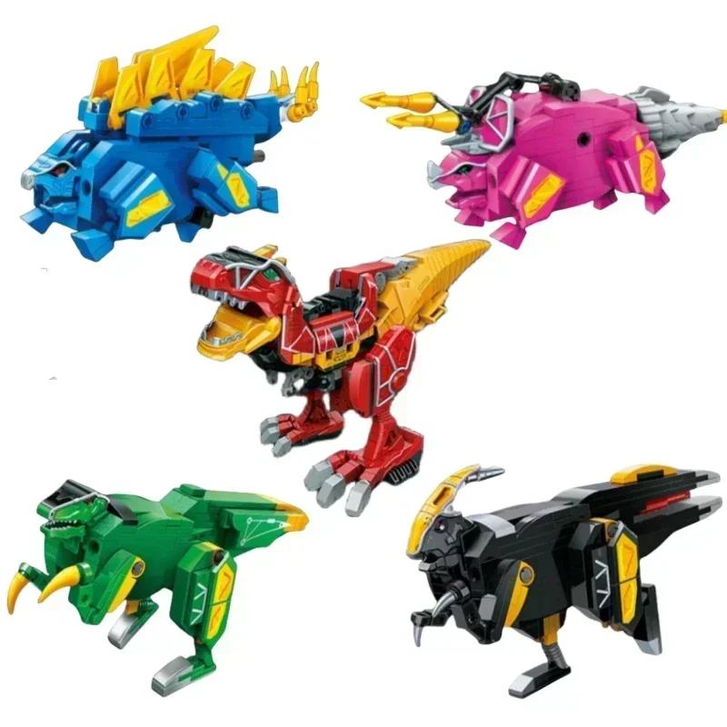 Keeppley Zyuden Sentai Series Building Blocks 3 In 1 Mecha Dragon God Dinosaur Model Educational Toy Splicing Ornaments Gift