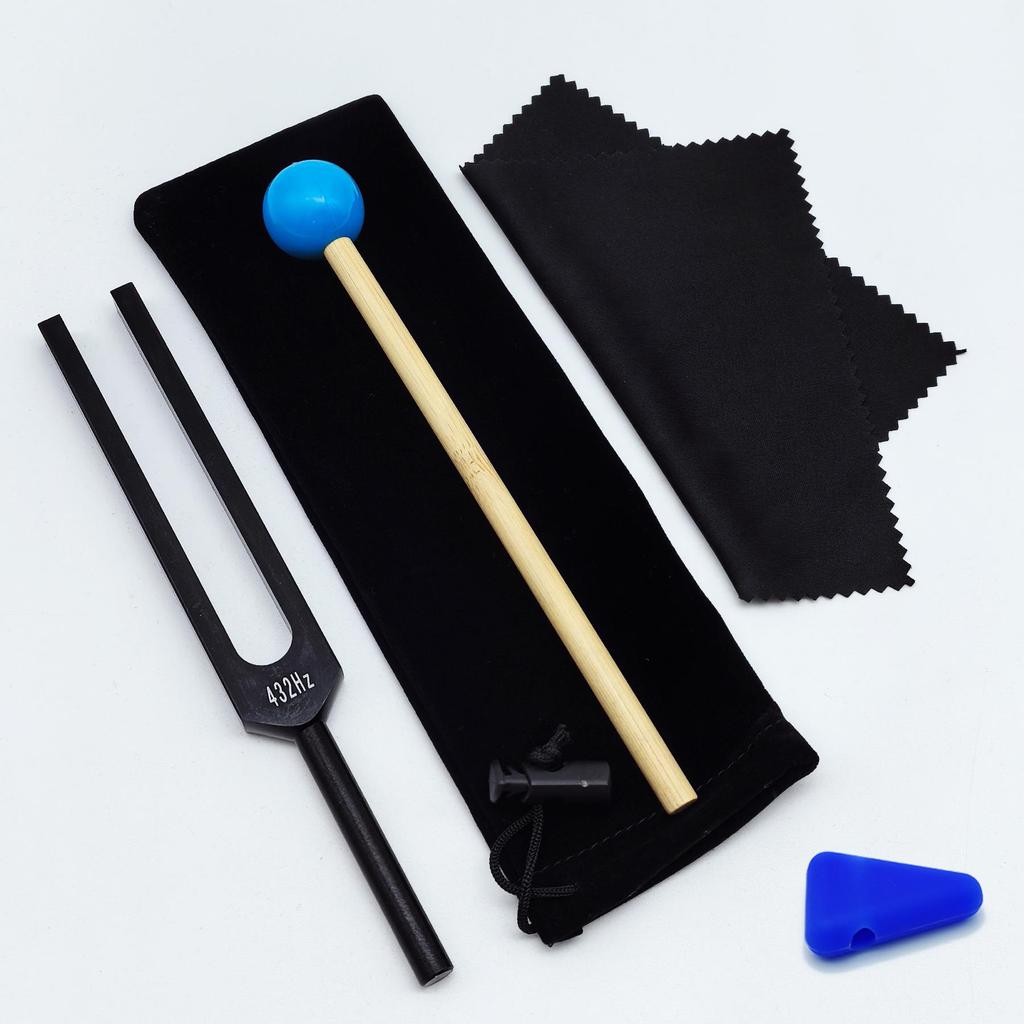 Gold 432HZ Aluminum Alloy Colored Tuning Fork with Triangle Shape.