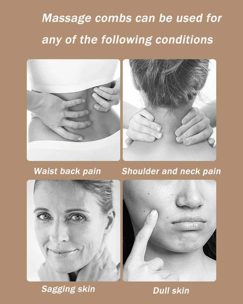 Harz Oktopus Massagekamm Kopf Meridian Schaben Kopfhaut Massagebürste Akupunktur SPA Gua Sha Massagekamm Müdigkeitslinderung Massag