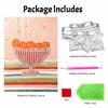Easy DIY Framed Pearl Bead Painting Kit with Orange Fruit in Bowl Pattern 3D Sparkling Canvas Art for Home Decoration Gift Idea