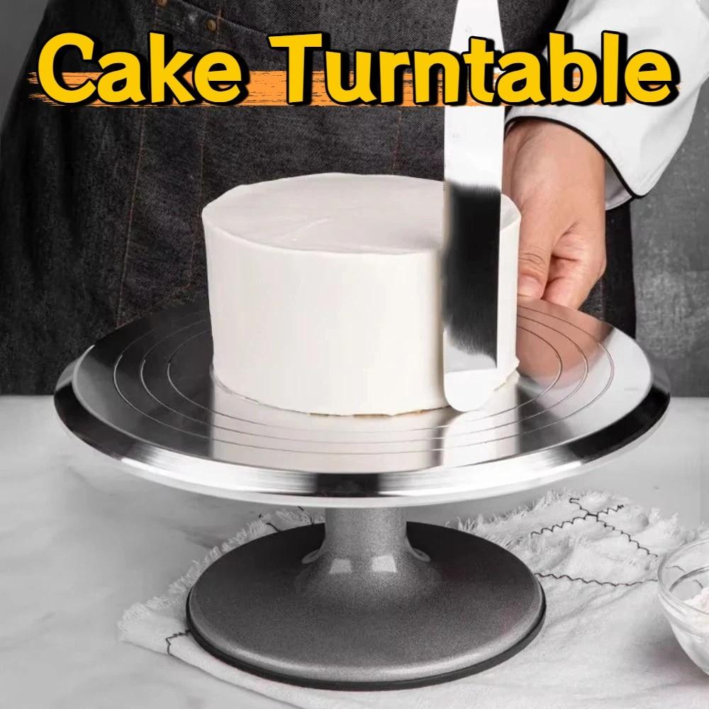 10 Zoll Drehbarer Kuchenständer Rutschfester Kuchen Dekorationshalter Professioneller Kuchen Drehteller Küche