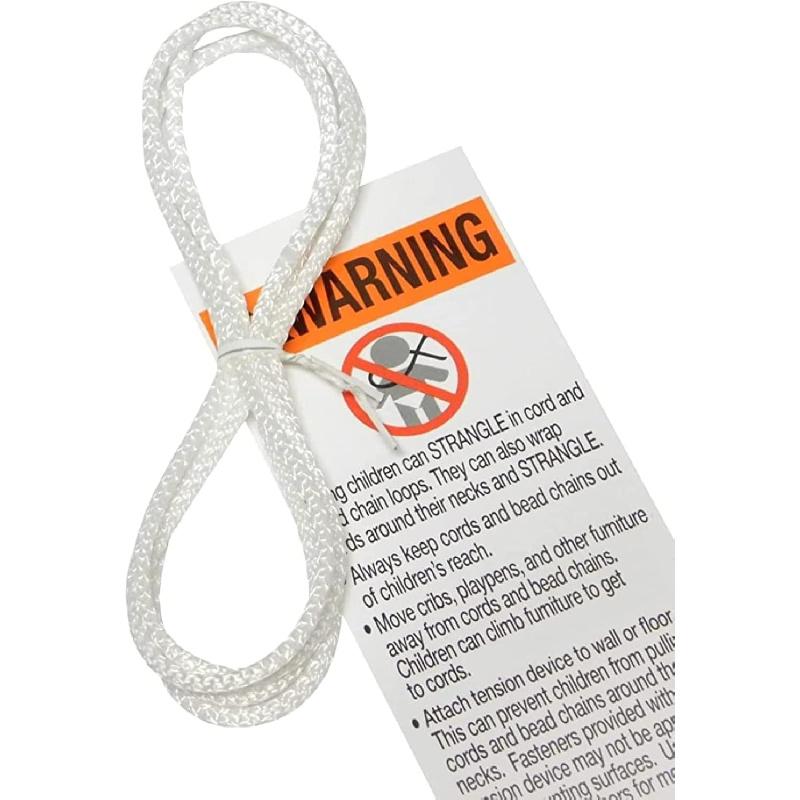 D30 CORD LOOPS Fits All brands.....Hunter Douglas, Levolor, Kirsch, Graber, Bali, USED On Most Cellular and Pleated Shades (2.7 Mm) (White, 5 Ft