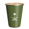 350ML Coffee Mug National Emblem of Saudi Arabia Logo Stainless Steel Water Cup Outdoor Camping Beer Mug for Party Birthday Gift