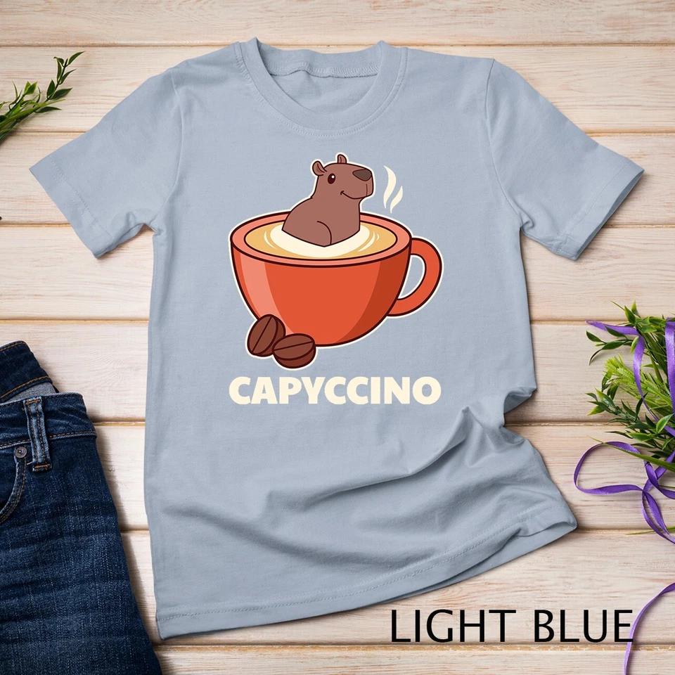 Capyccino - Cute Capybara In Cappuccino For Coffee Lover Unisex T-shirt 6 3XL