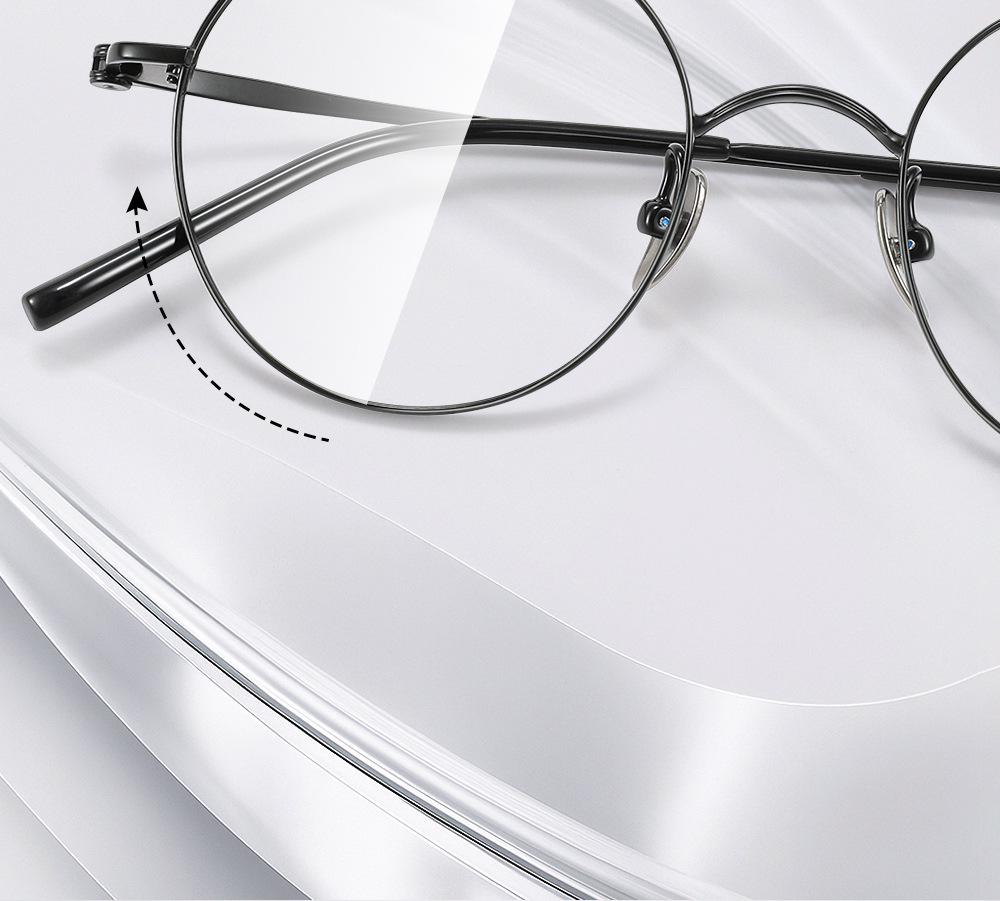 Women's Oval Pure Titanium High Prescription Glasses, Myopia, Small Ultralight Frame, Model 18070