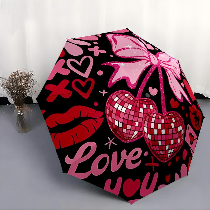 1 Stück Cherish Love Automatischer Öffnungs-/Schließschirm - Kompakter Reiseschirm, Geschenk für Geburtstag, Feiertag yy260106066