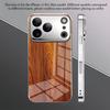 Massivholz-Texturmuster Gehärtetes Glas Handyhülle Für iPhone 17 16 15 14 13 12 11 Pro Max 16 Plus 17 Air Galvanisierte Abdeckung