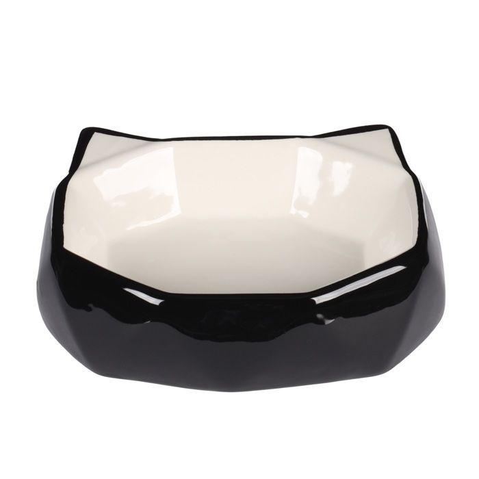 Gamelle tête de chat en céramique