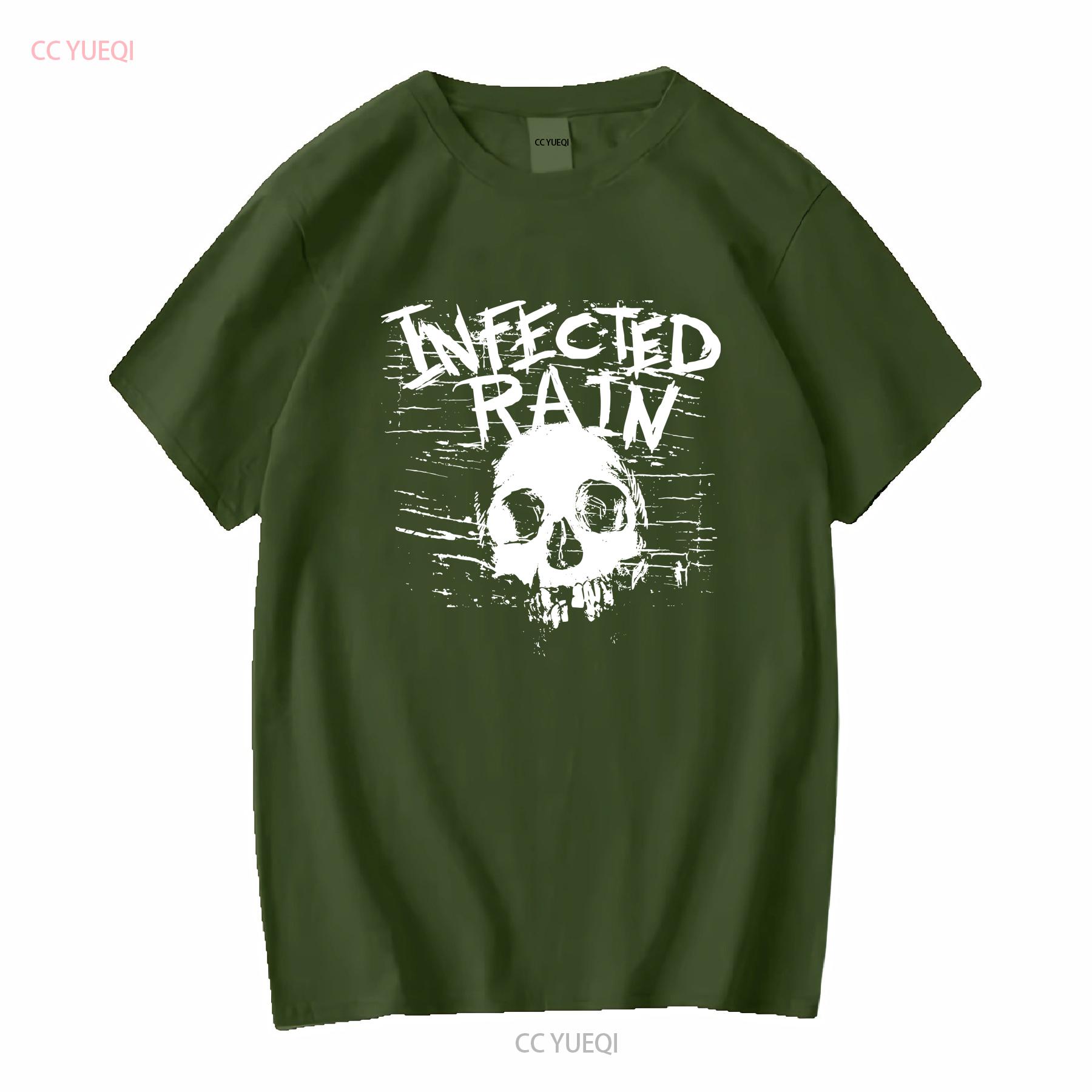 

Infected Rain Alternative Metal Band Logo T Shirt S 2XL vintage Washed fashion Breathable Top For Everyday Wear Versatile 3XL