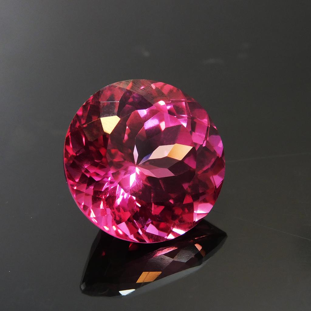 Natural 17.35 Ct Pink Ruby Round Cut Loose Gemstone Earing Size