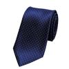 [Milano Alpha] Silk 100% Satin Necktie, Pin Dot Pattern, 8cm, Water Repellent, Men's Business Formal Wedding Gift A Navy