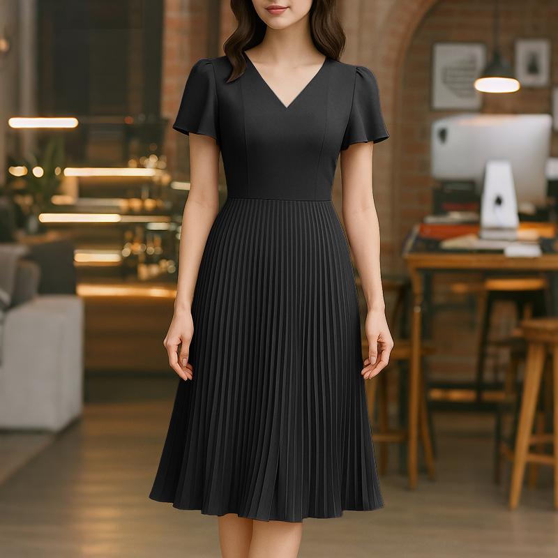 ZANZEA Women Casual V-Neck Summer Short Sleeve Dress