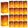 10pcs Hollow Out Halloween Fire-Retardant Candle Bags Parties White Exquisite Multiple Options Available