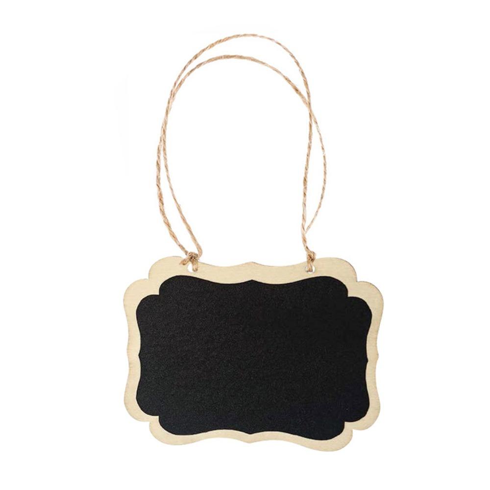 20Pcs Wooden Mini Double-Sided Blackboards Hanging Wedding Venue Card Chalkboard Memo Board  Home