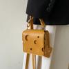 Cute Mini Cheese Triangle Storage Bag - 2026 New Subtle Design, Portable Pouch for Lipstick, Headphes & Mey
