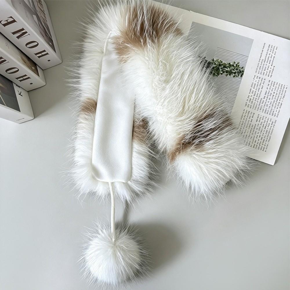 Soft Plush Neck Scarf Thickened Women's Scarf Fashion Neck Warmer  Winter