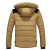 Winter Men's Cotton Coat Raccoon Fur Collar Removable Hooded Casual Velvet Large Size Cotton Coat Men