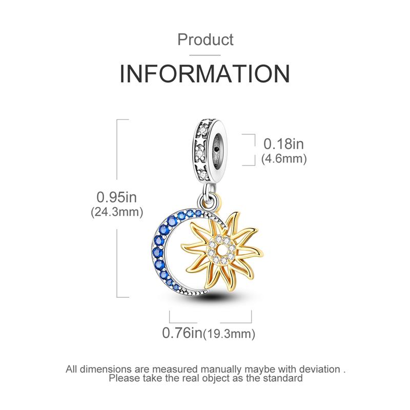 Original Charms Copper Shining Sun Moon And Stars Pendants Fit Charms Plata Bracelets For Women Jewelry Making Diy Gifts