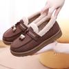 Women's Winter Warm Platform Moccasins Slippers Fuzzy Faux Suede Loafers with Fleece Lined Non Slip House Shoes Indoor Outdoor Walking Shoes for Women