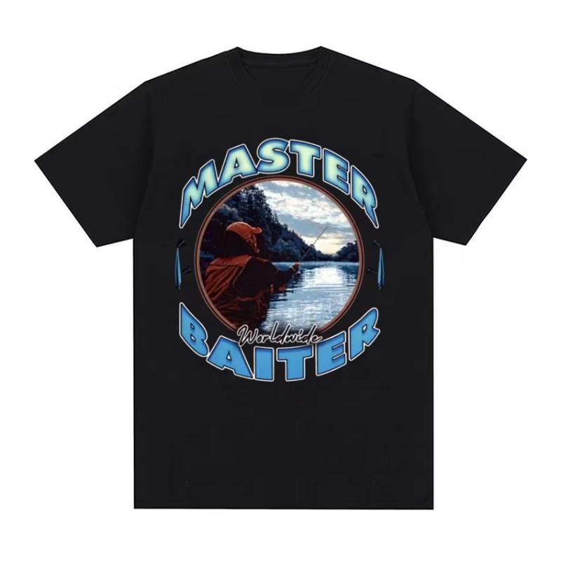 Funny Master Baiter Fishing Parody TShirt Summer Unisex Women Clothing Fashion T Shirts Cotton Short Sleeve Oversized Tshirt Tops