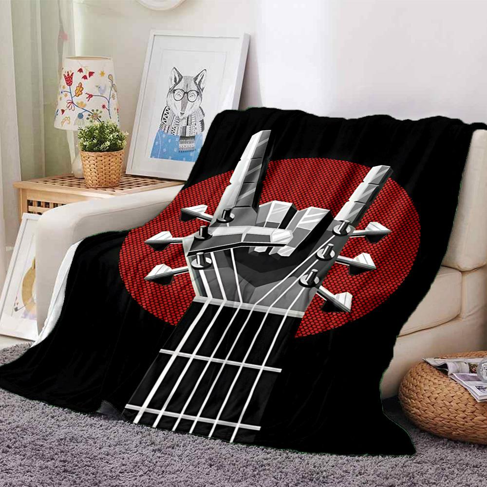 

1pc guitar headstock Themed Printed Soft and Comfortable Home Blanket, Small Throw Blanket, Nap Blanket, Suitable as a Gift l080 80cmx120cm(31inx47in)