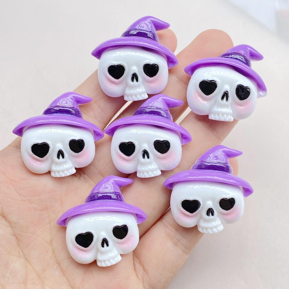 10ks Kawaii Roztomilý Kreslený Halloweenský Série Plochá Zadní Strana Pryskyřice Scrapbooking DIY Šperky Řemeslná Dekorace Příslušenství