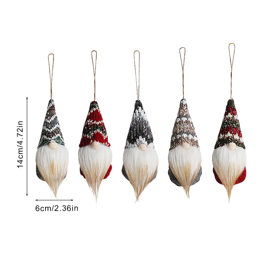 

Gnome Ornaments 5piece Figurines Pendant Doll Decor Gnome Christmas Decor For Table Home Mantels Family Holiday Office Window