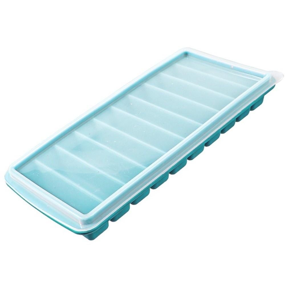 New Silicone Ice Cube Tray with Lid 10 Grids Ice Cube Mould Easy Release Narrow Stick Shape Ice Making Molds for Cocktail