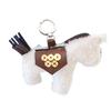 Plush Horse Bag Pendant Fuzzy Horse Backpack Charm Cute Horse Pendant with Golden Coins Lucky Keyring Gift for Family Friends