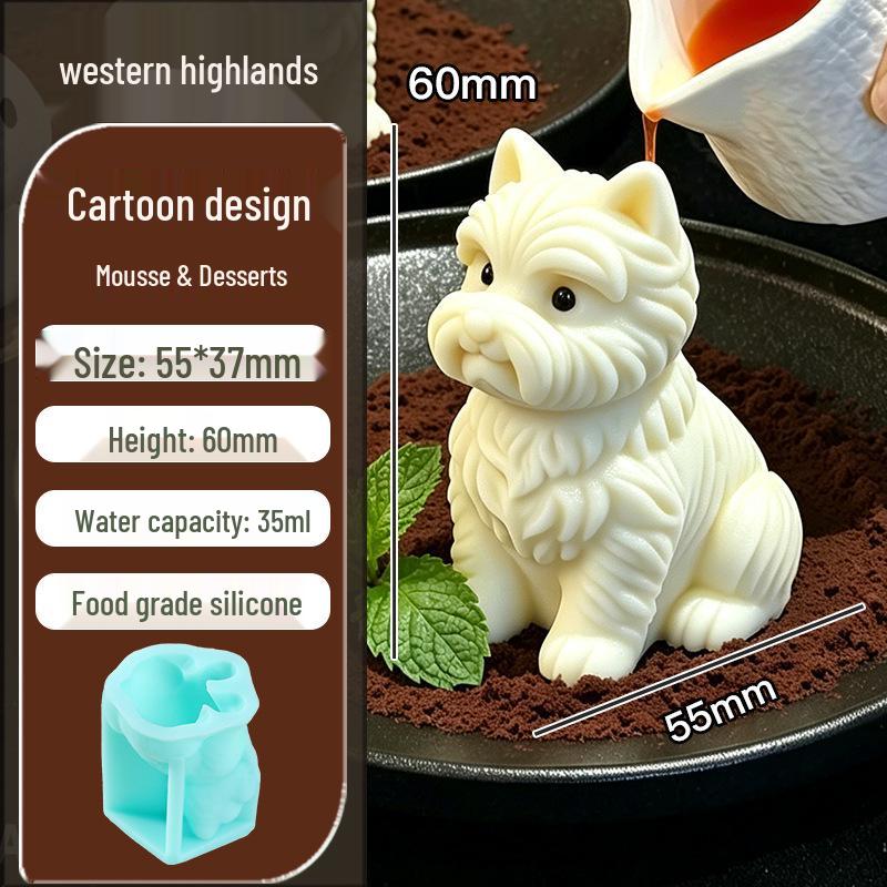 In-Stock Silicone Sheep Mousse Mold - 3D Cartoon, Food-Grade, Cute & Creative Design
