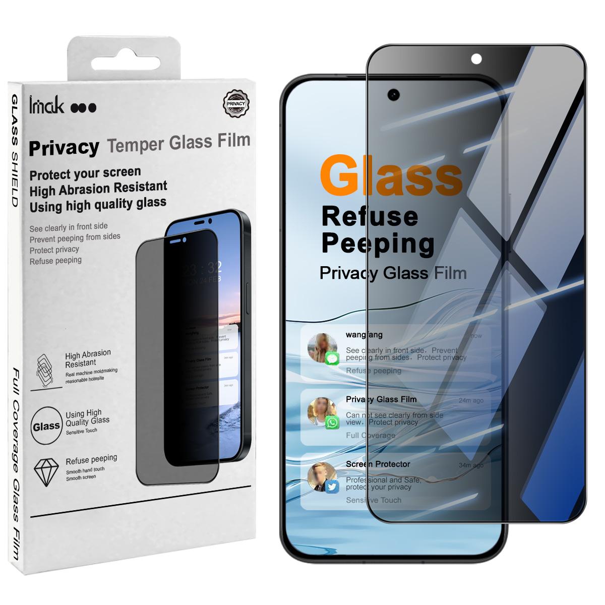 

For iQOO 15 Ultra 5G Glass IMAK 3D Curved Privacy Tempered Glass Full Screen Coverage Film iQOO 15 Ultra 5G