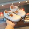 Meisjesschoenen Basic Mary Janes Kinderschoenen Platte Schoenen Baby Peuters Antislip Casual Schoenen voor Kind Leren Schoen Zwart E01042